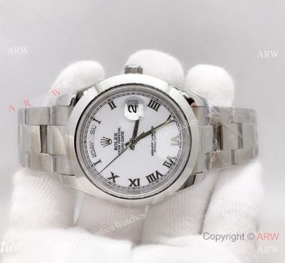 New Upgraded Rolex Datejust II White Roman Dial SS Oyster Watch 41mm